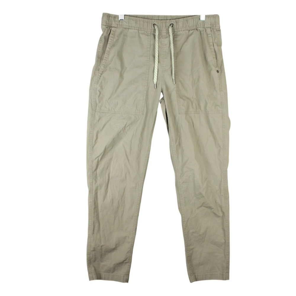 Vuori Vintage Ripstop Men Pant Straight Leg Drawstring Khaki Size S